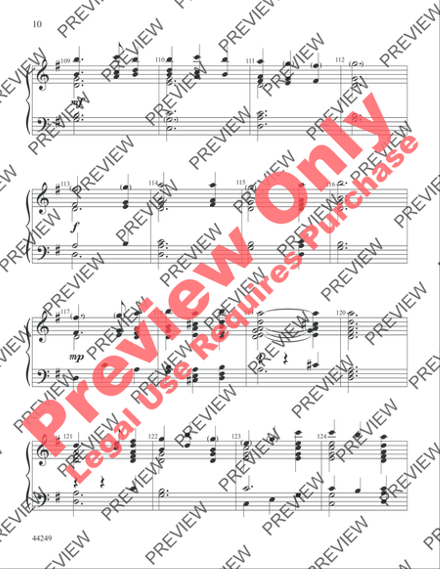 Variations on Easter Hymn Handbell Choir scores gallery preview page 10