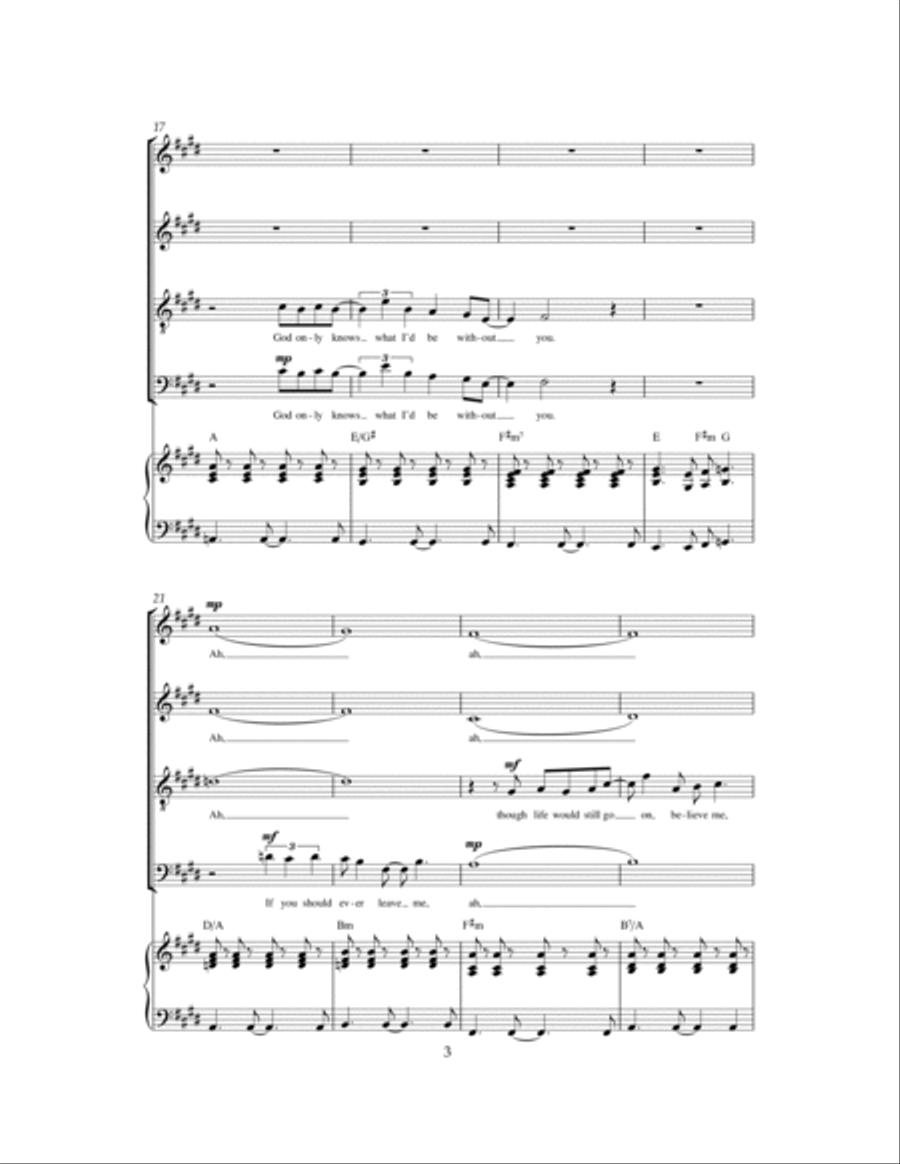 God Only Knows 4-Part scores gallery preview page 3