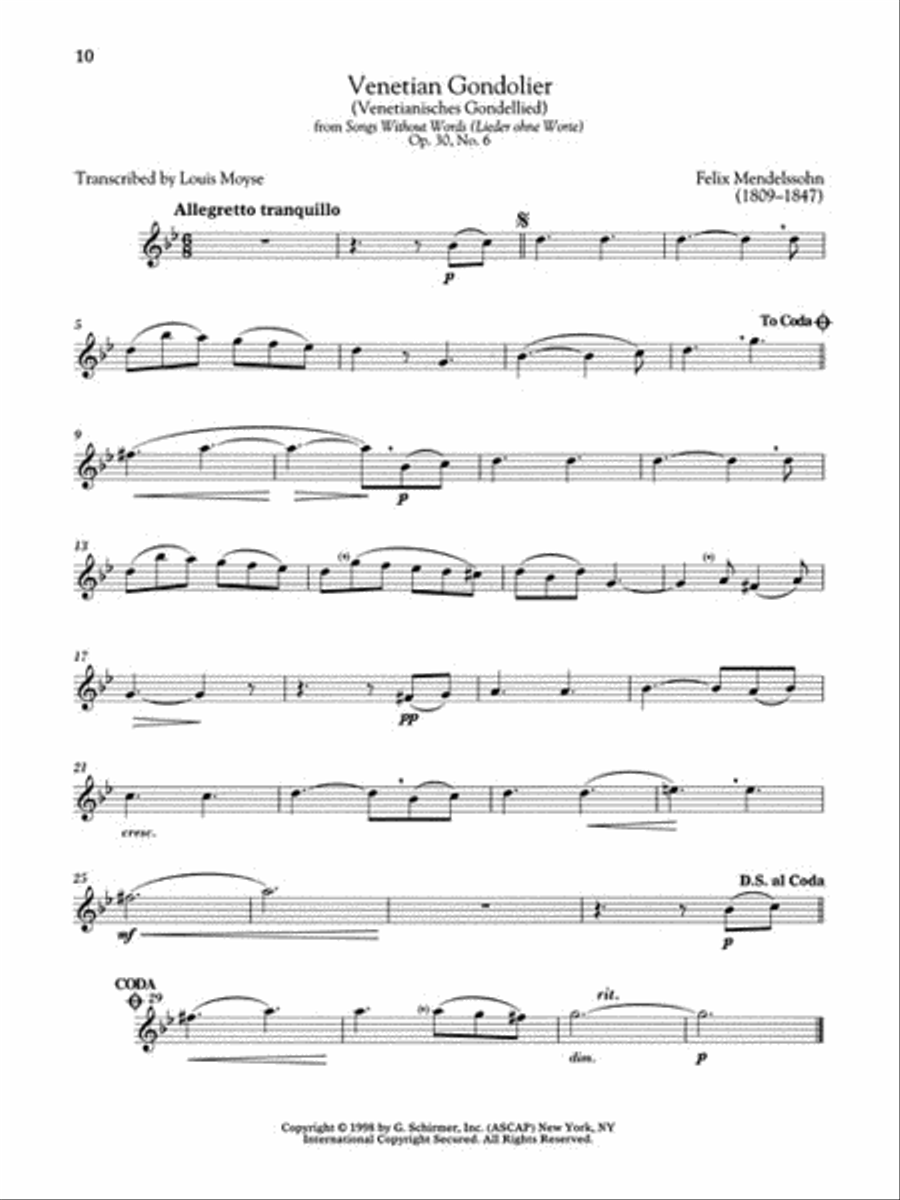 Moyse Collection of Easy Flute Classics Flute Solo scores gallery preview page 5