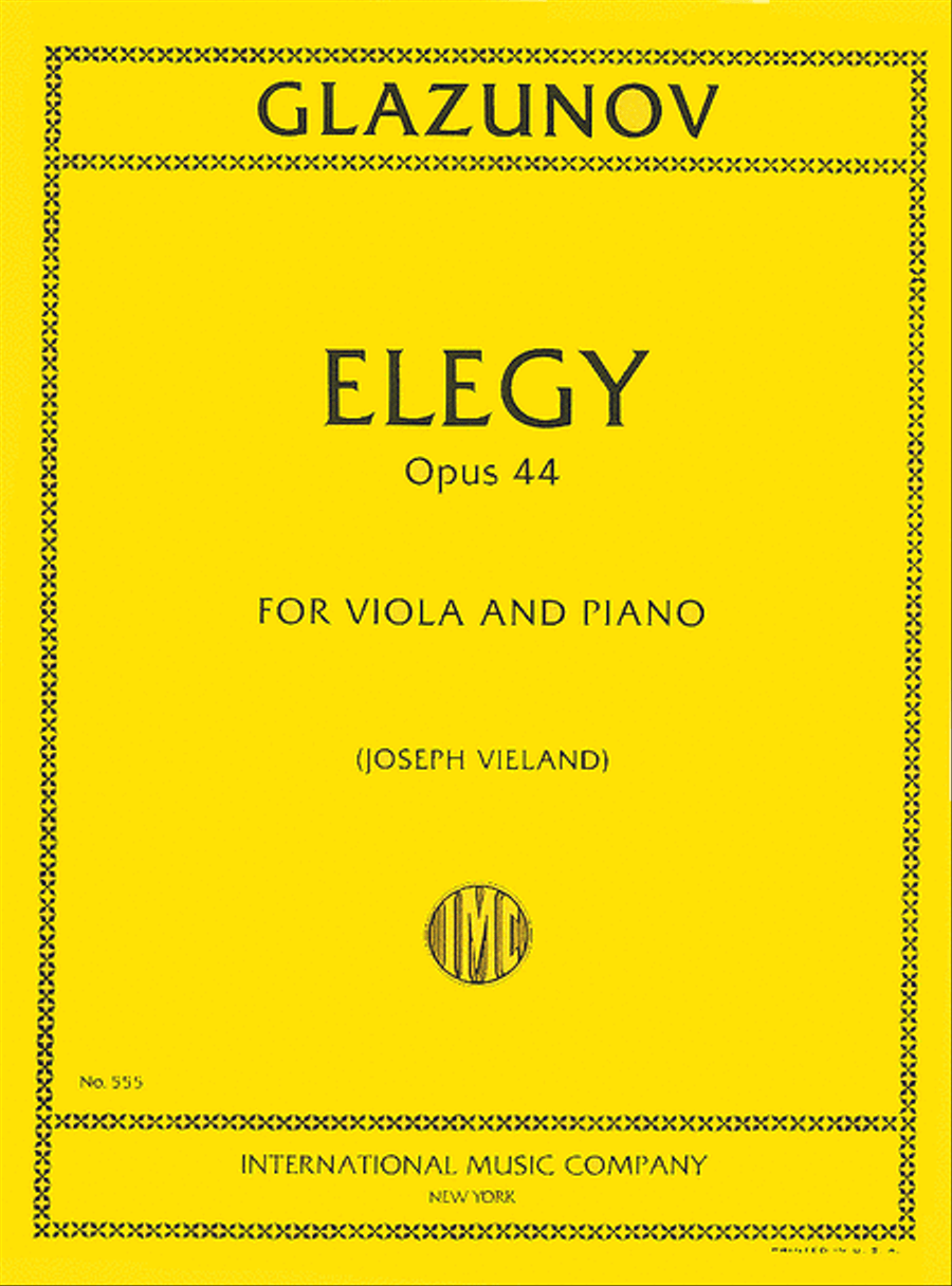 Elegy, Op. 44 Elegy, Op. 44 Piano Accompaniment scores gallery preview page 1