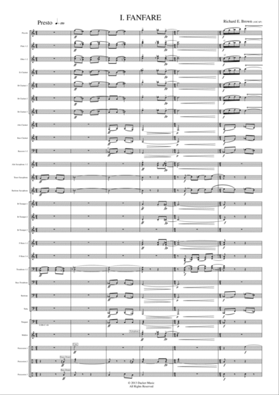 Symphonic Suite Concert Band scores gallery preview page 4