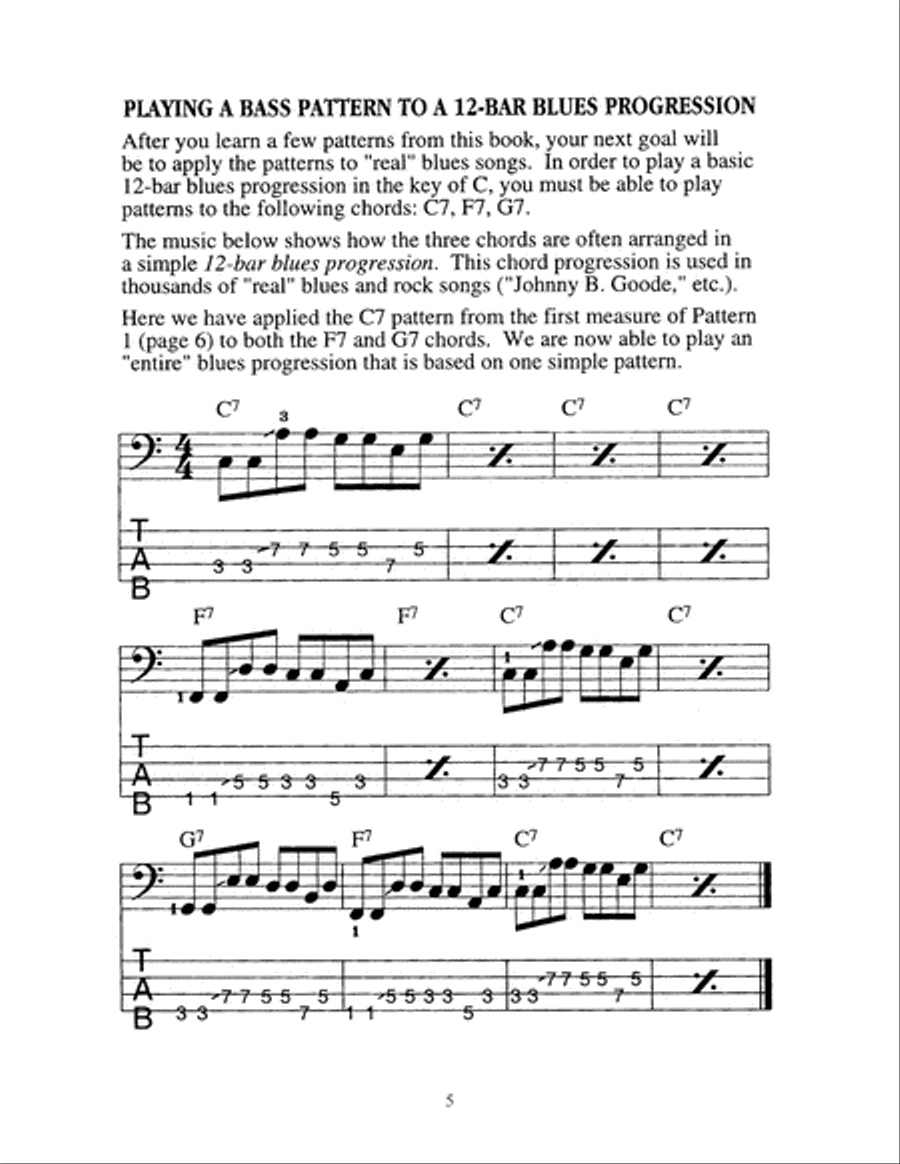 Famous Blues Bass Lines Bass Guitar scores gallery preview page 6
