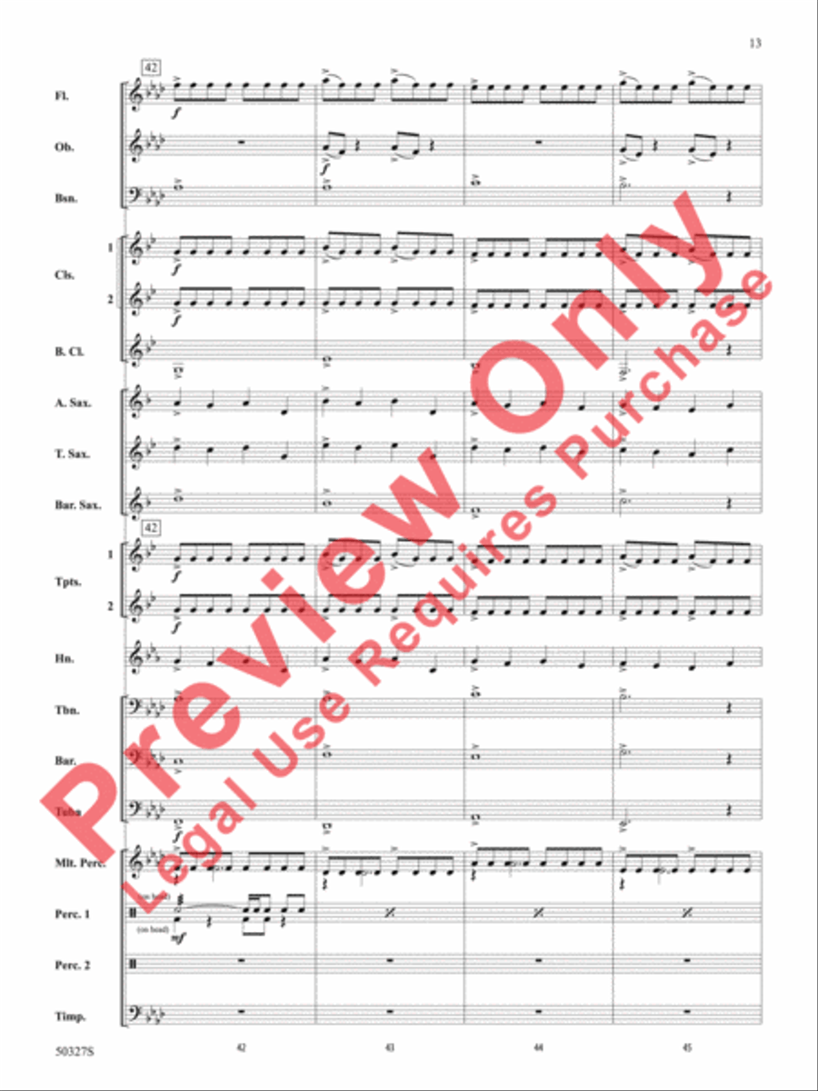 Reflections and Furies Concert Band scores gallery preview page 14