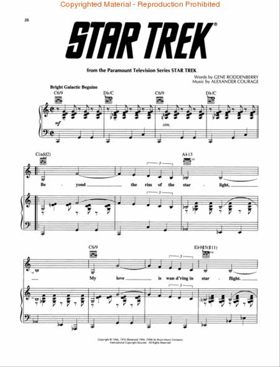 Complete Star Trek Theme Music - Piano Solo