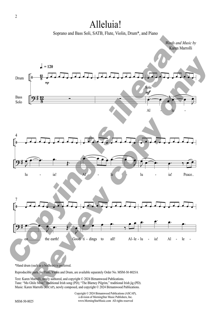 Alleluia! (Full/Choral Score) 4-Part scores gallery preview page 2
