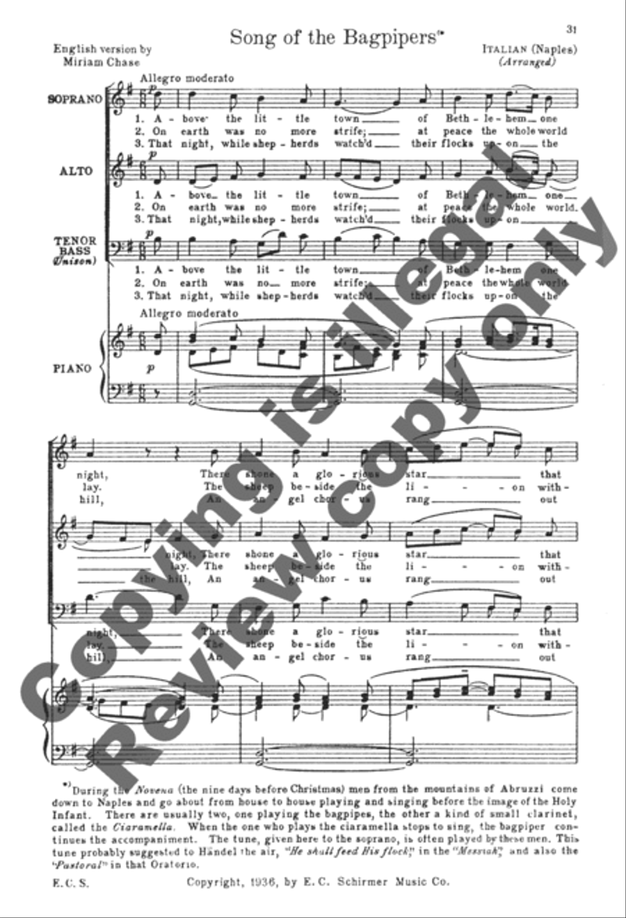 National Christmas Carols 4-Part scores gallery preview page 30