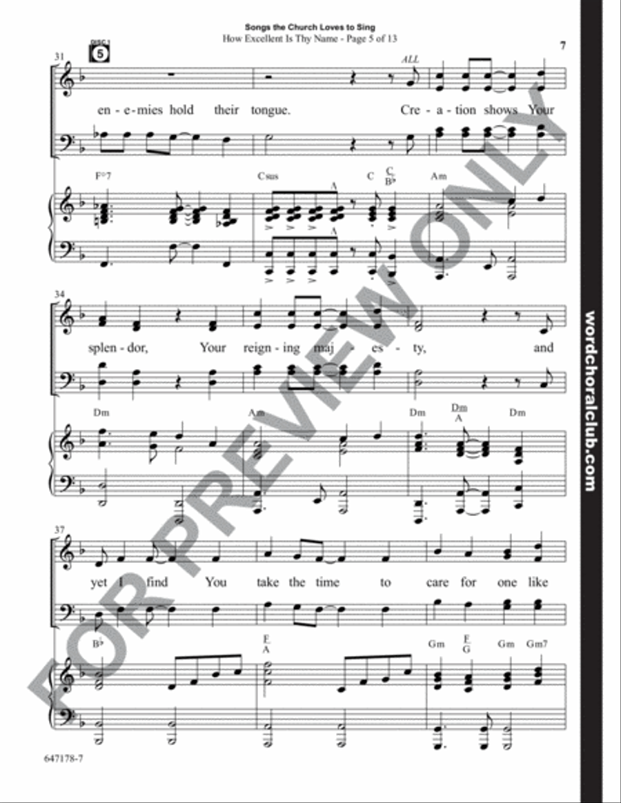 Songs the Church Loves to Sing - Choral Book 4-Part scores gallery preview page 8
