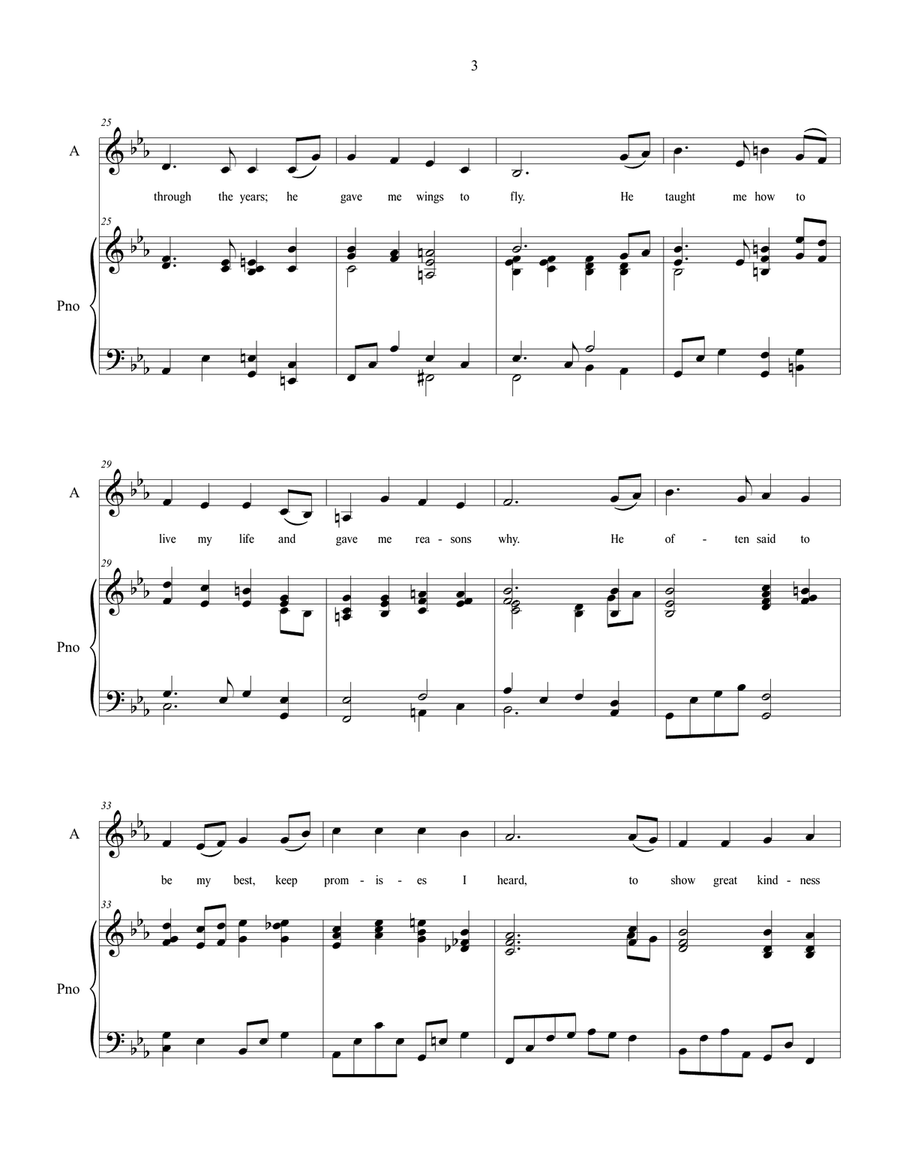My Father's Love, a Father's Day Tribute Choir scores gallery preview page 4