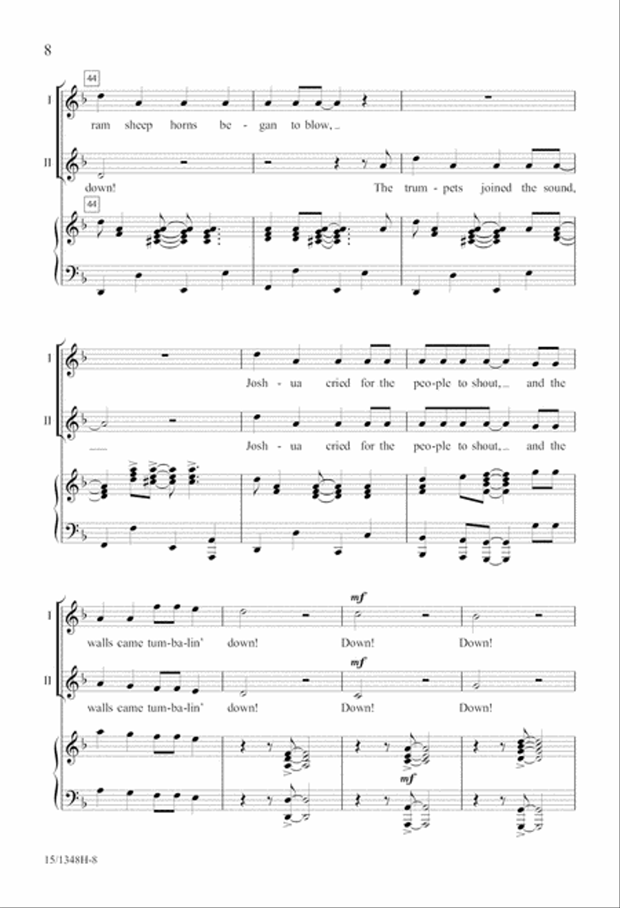 Joshua Fit the Battle of Jericho 2-Part scores gallery preview page 8