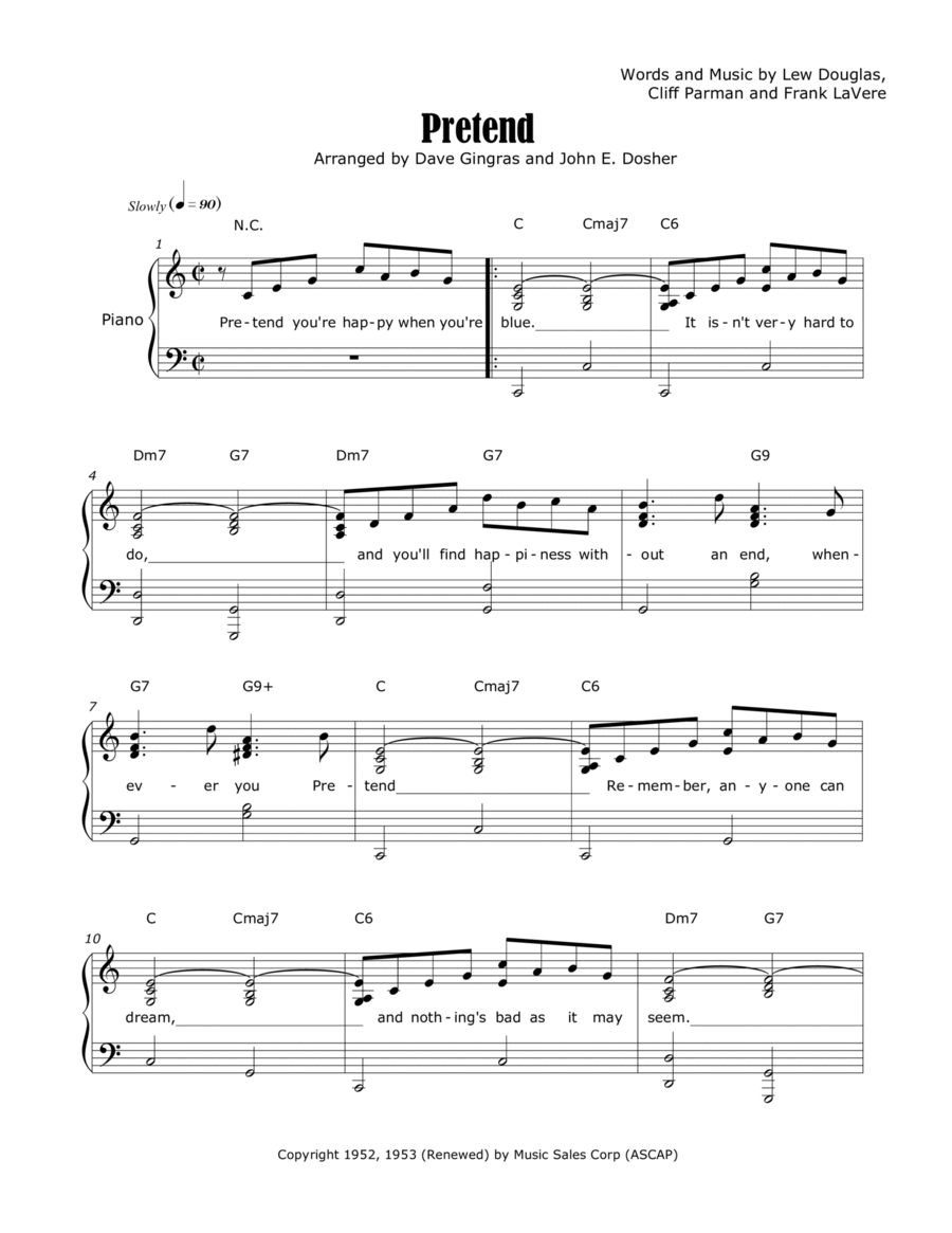 Pretend Voice scores gallery preview page 1