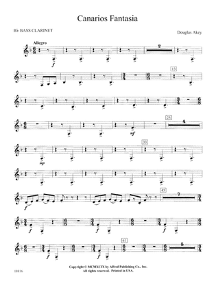 Canarios Fantasia: B-flat Bass Clarinet