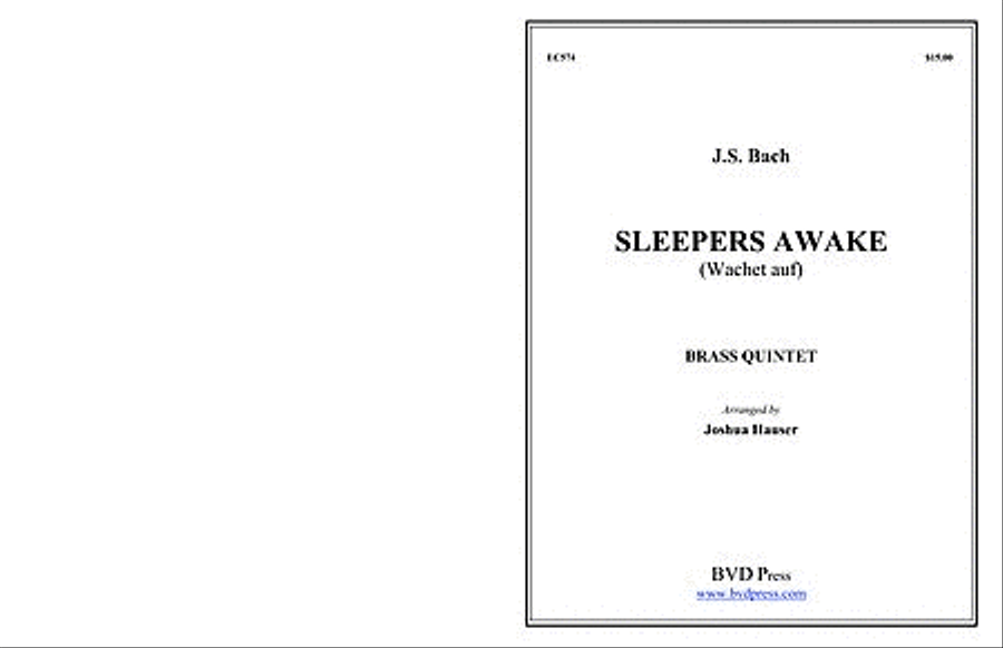 Sleepers Awake Brass Quintet scores gallery preview page 1