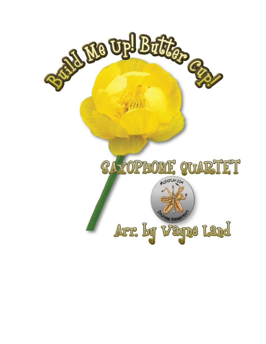 Build Me Up, Buttercup Saxophone Quartet scores gallery preview page 1