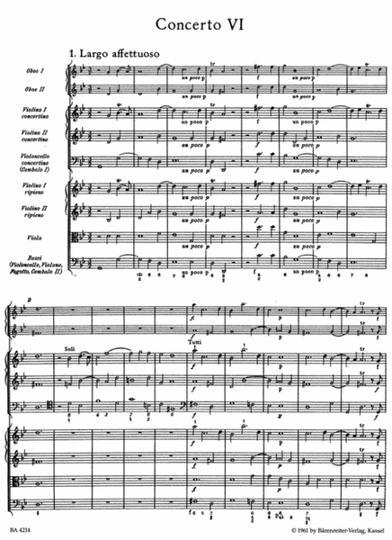Concerto grosso g minor, Op. 6/6 HWV 324
