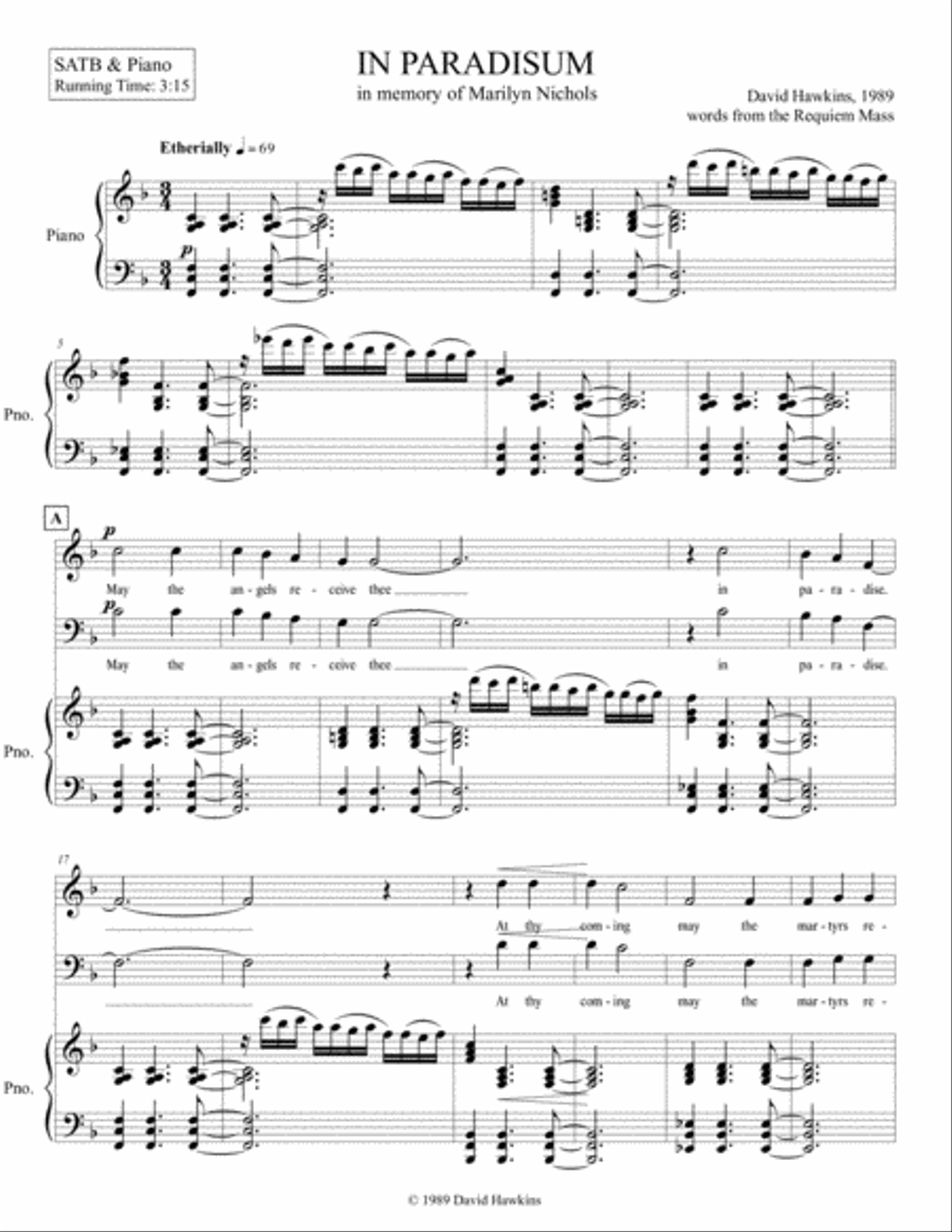 In Paradisum 4-Part scores gallery preview page 2
