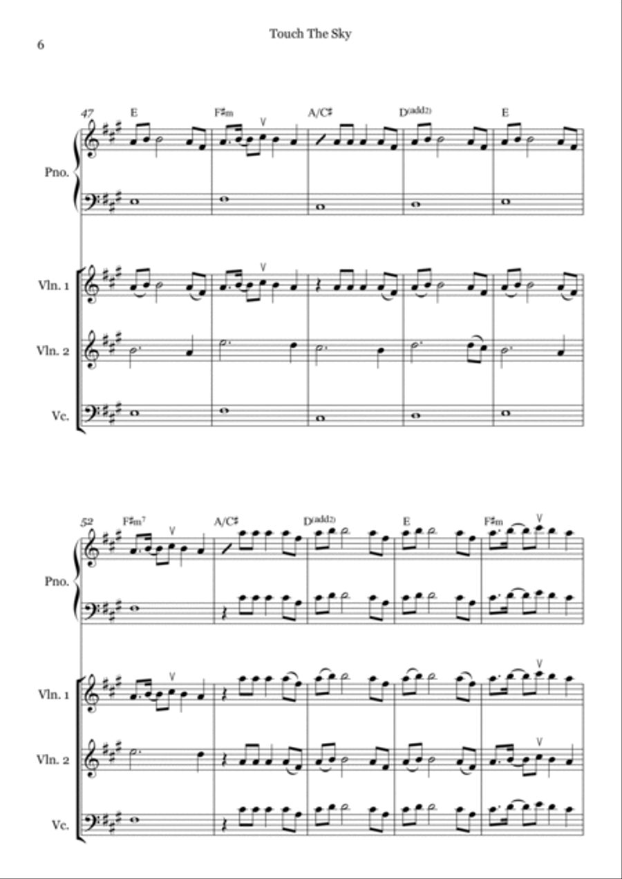 Touch The Sky Touch The Sky Small Ensemble scores gallery preview page 6