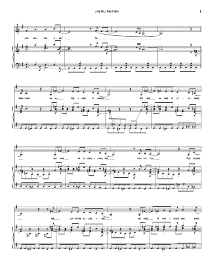 Love Will Find A Way Voice scores gallery preview page 3