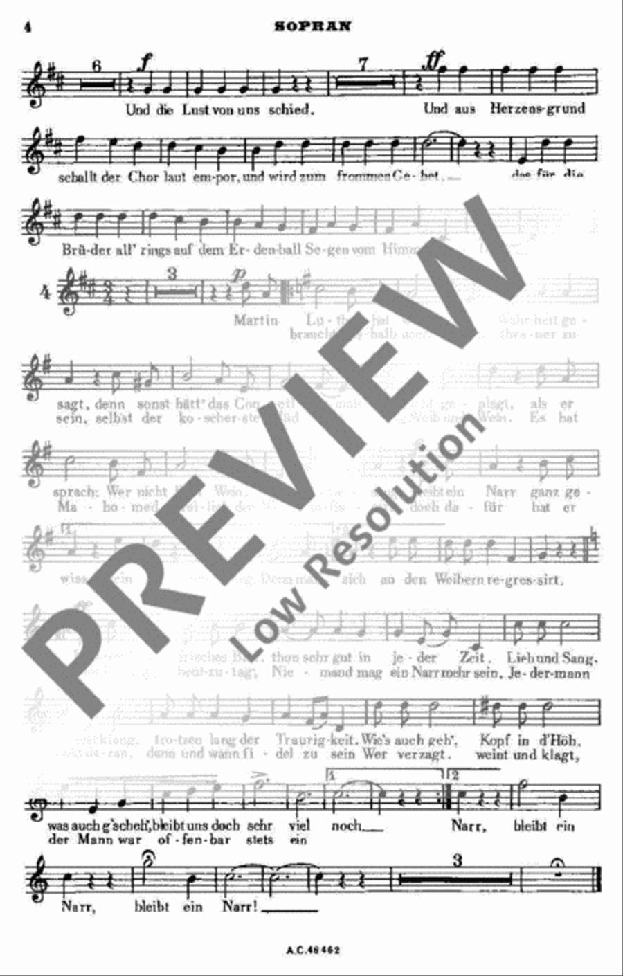 Wein, Weib und Gesang 4-Part scores gallery preview page 5