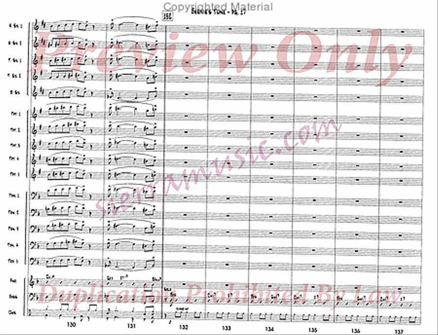 Bernie's Tune Jazz Ensemble scores gallery preview page 18