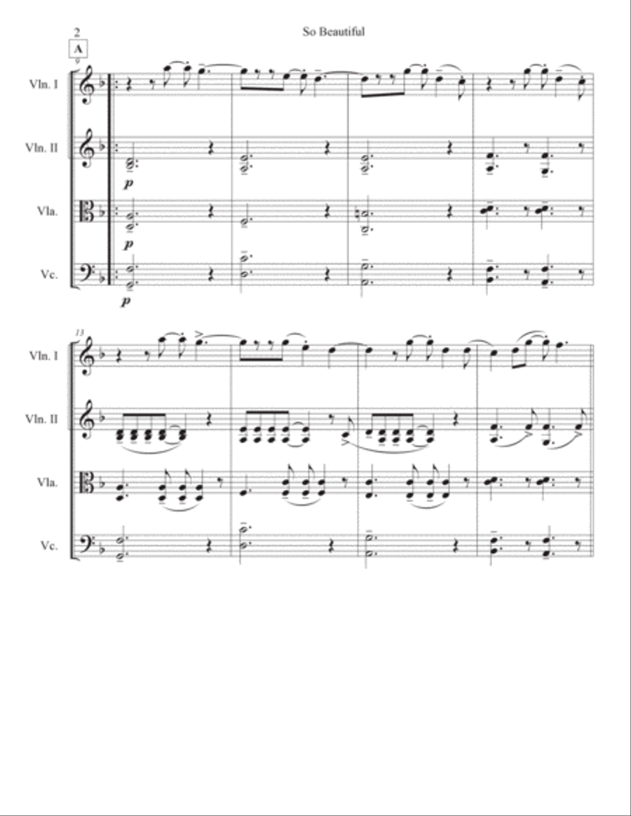 Sobeautiful String Quartet scores gallery preview page 6