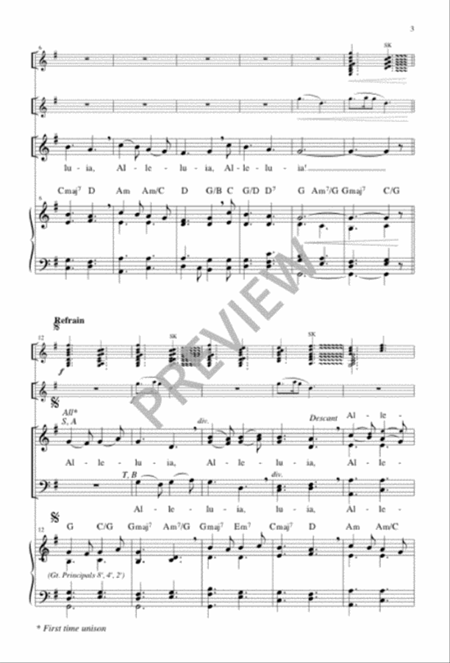 Christmastime Alleluia 4-Part scores gallery preview page 3
