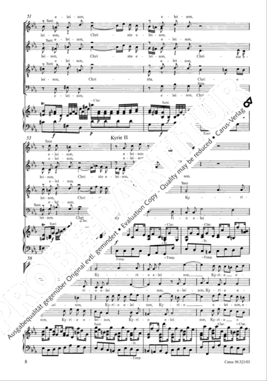 Requiem in C minor 4-Part scores gallery preview page 15
