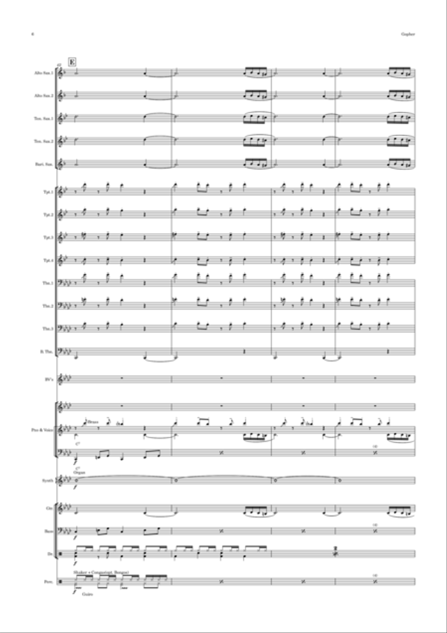 Gopher Jazz Ensemble scores gallery preview page 6