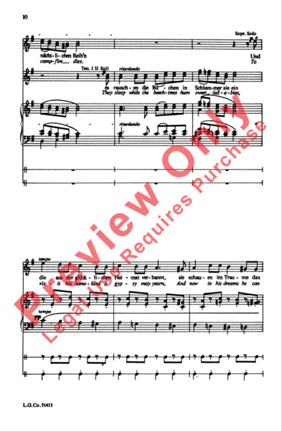 Zigeunerleben Choir scores gallery preview page 25