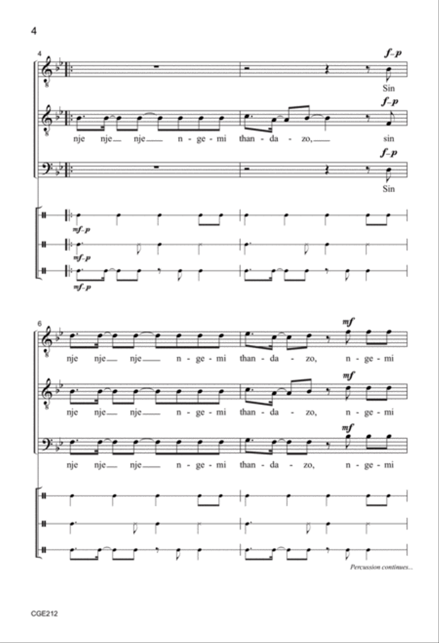 Babethandaza (TTB) Babethandaza (TTB) TTBB scores gallery preview page 3