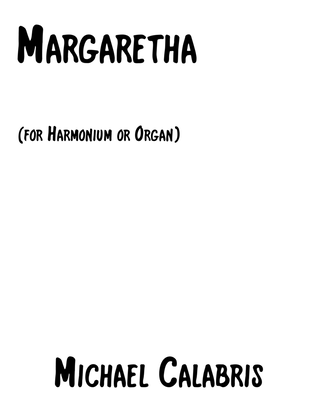 Book cover for Margaretha (for Harmonium or Organ)