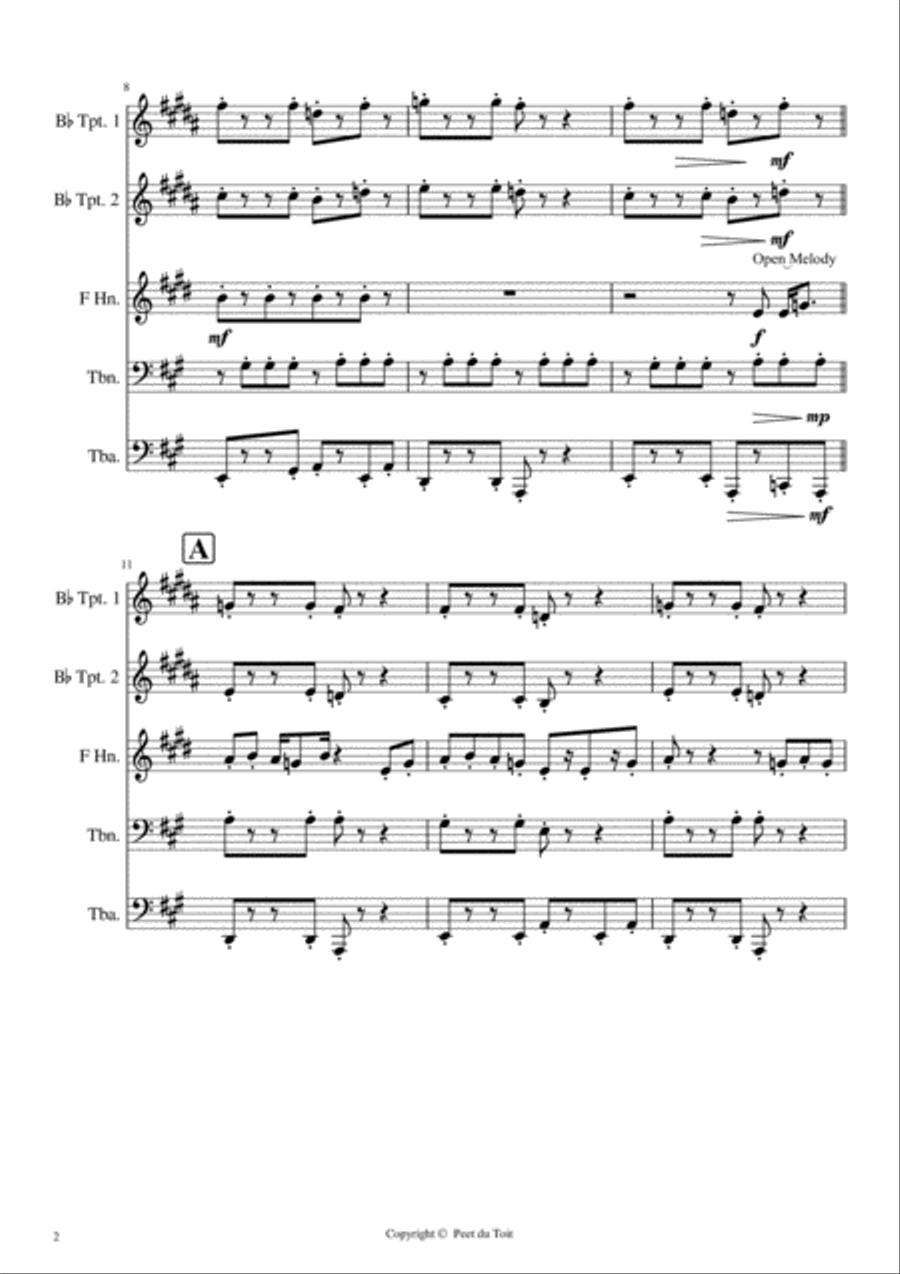 Tangled Up Brass Ensemble scores gallery preview page 2