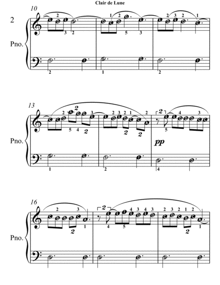 Debussy Favorites for Easy Piano Volume 1 A Sheet Music