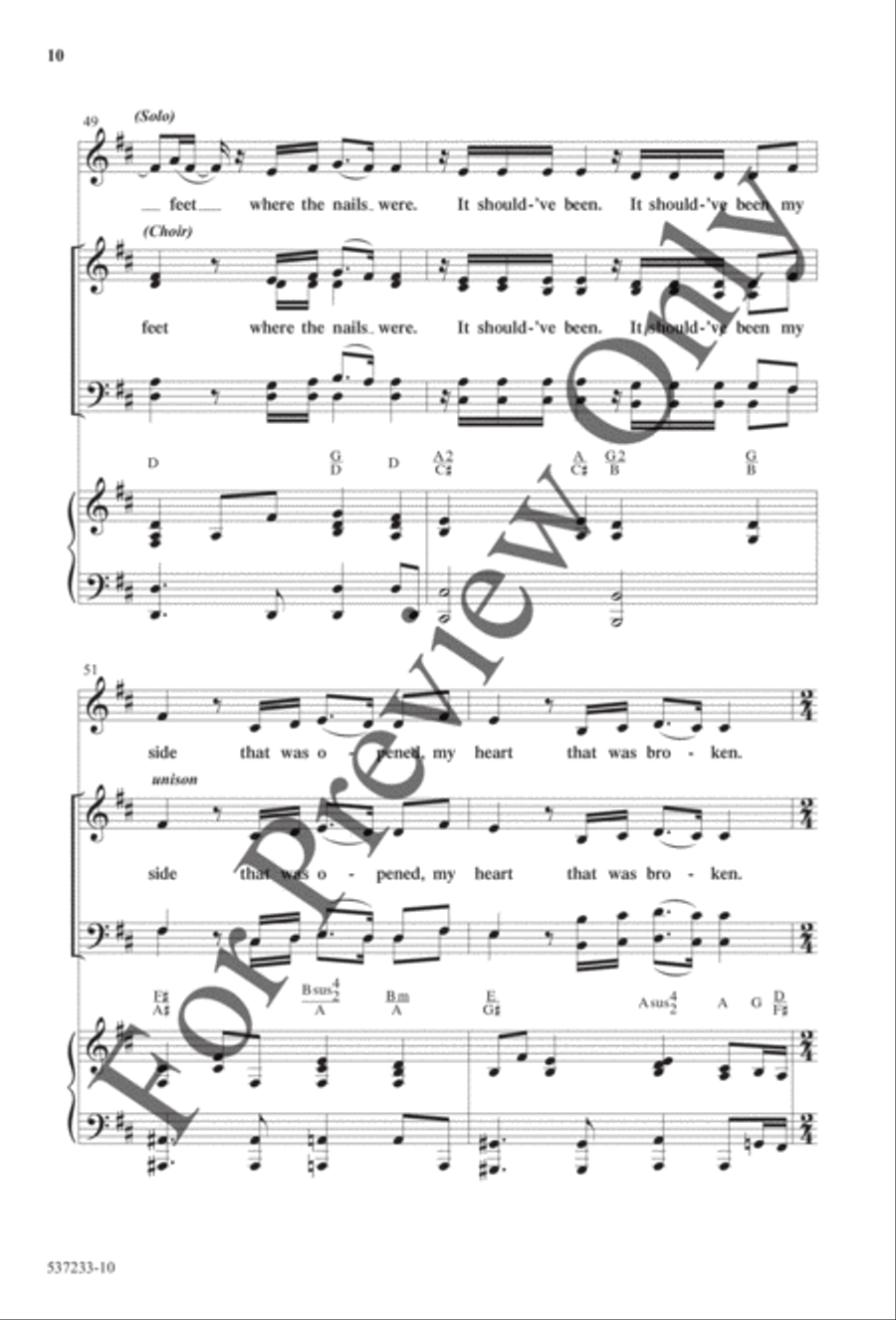 Where the Nails Were - Anthem 4-Part scores gallery preview page 10