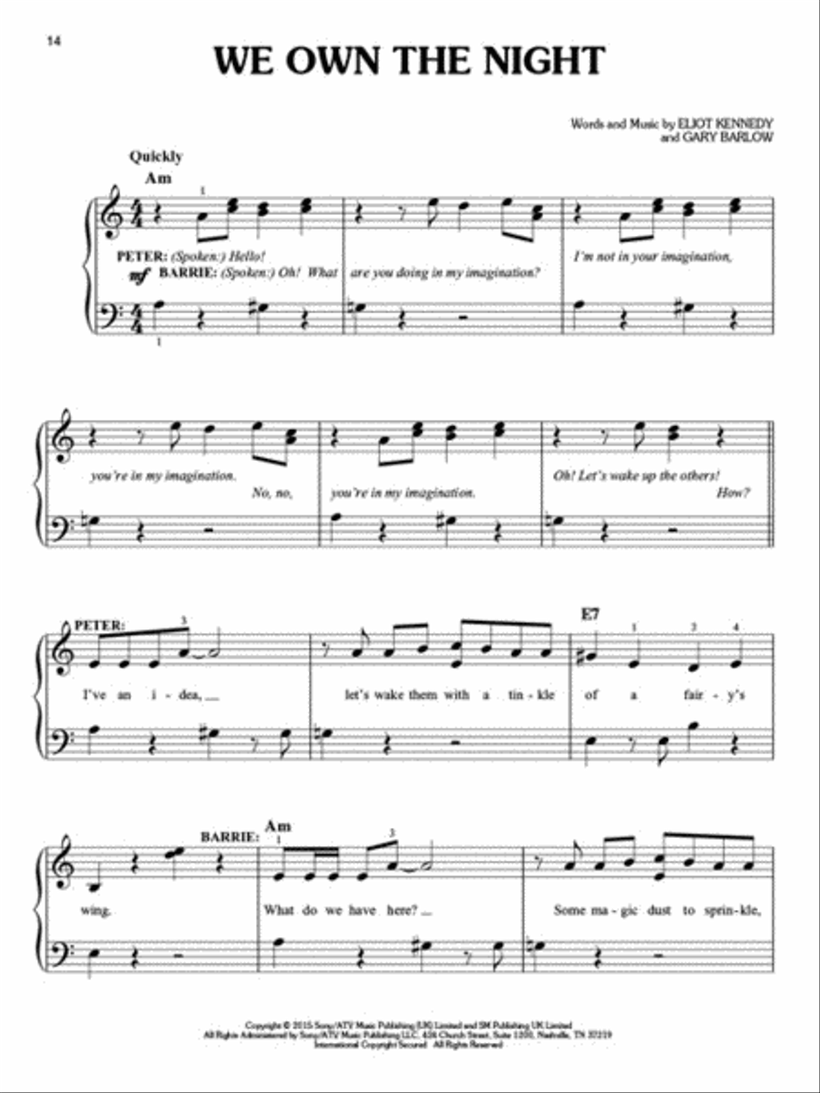 Finding Neverland - Easy Piano Selections Voice scores gallery preview page 5