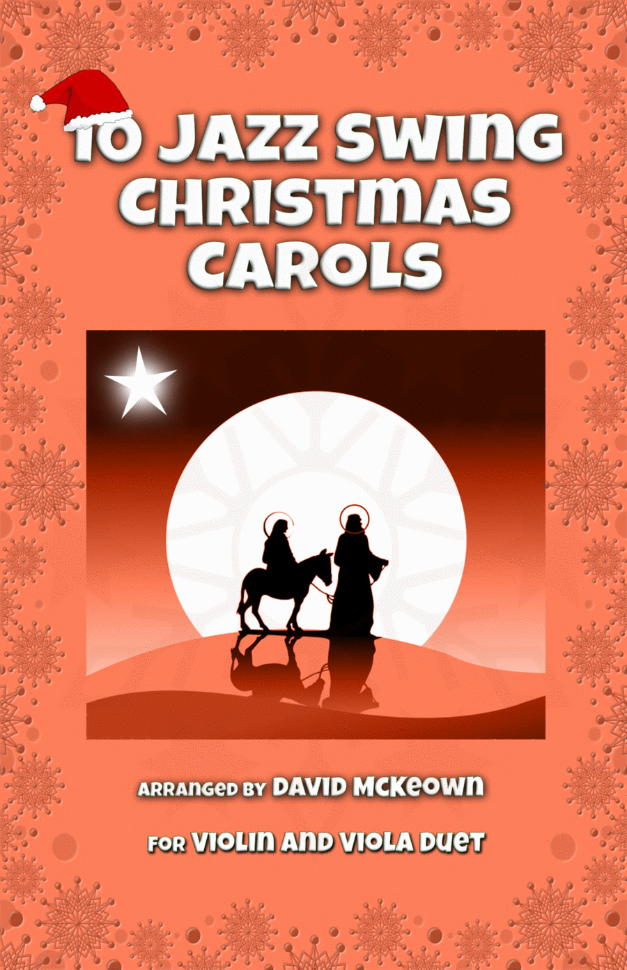 10 Jazz Swing Carols for Violin and Viola Duet String Duet scores gallery preview page 1