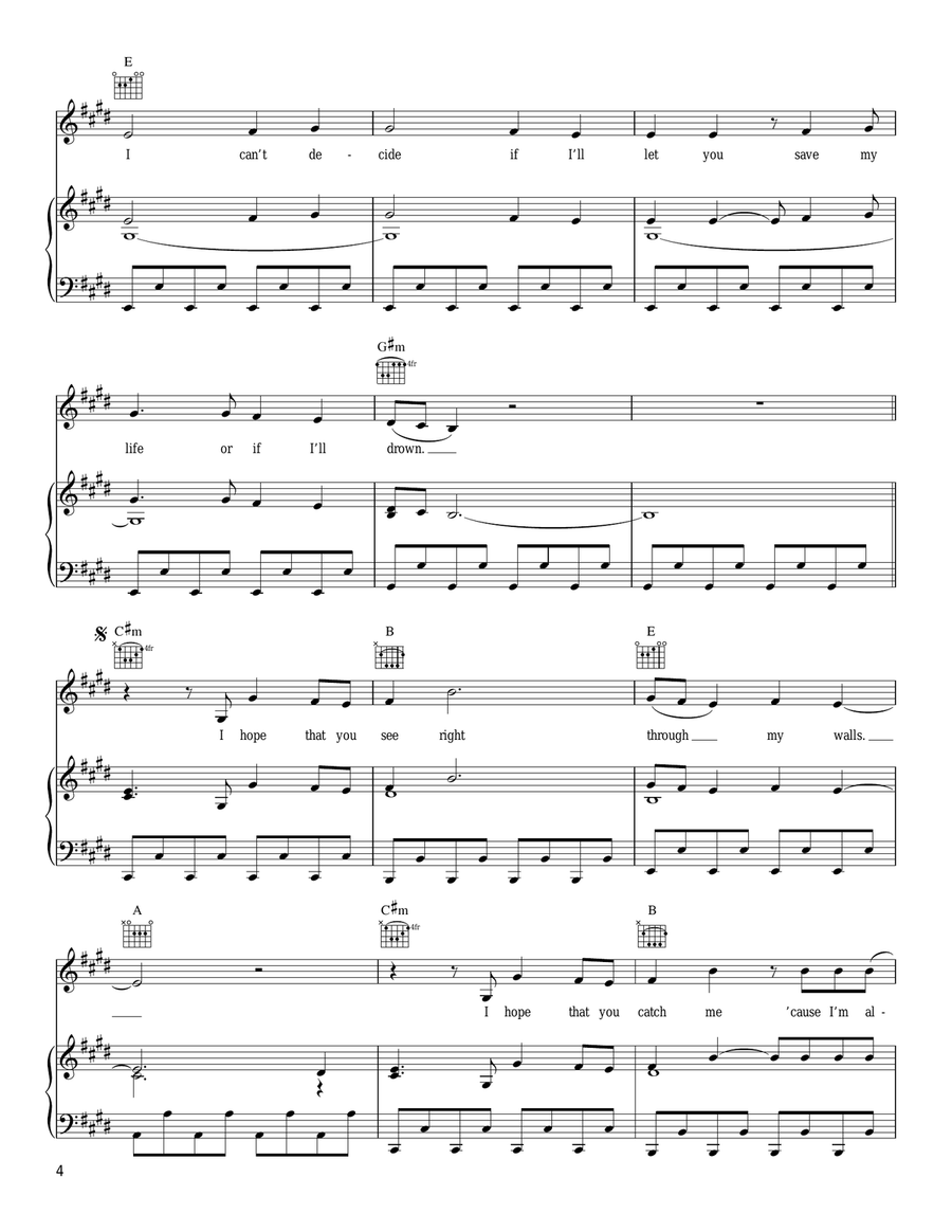 Arms Piano, Vocal, Guitar scores gallery preview page 4