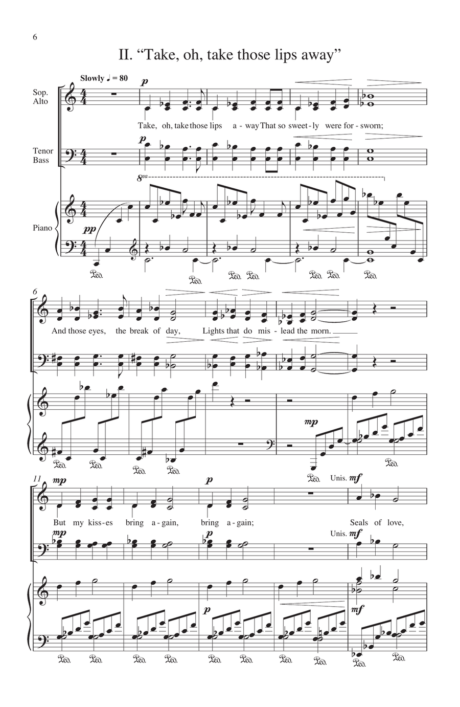 Three Madrigals 4-Part scores gallery preview page 5