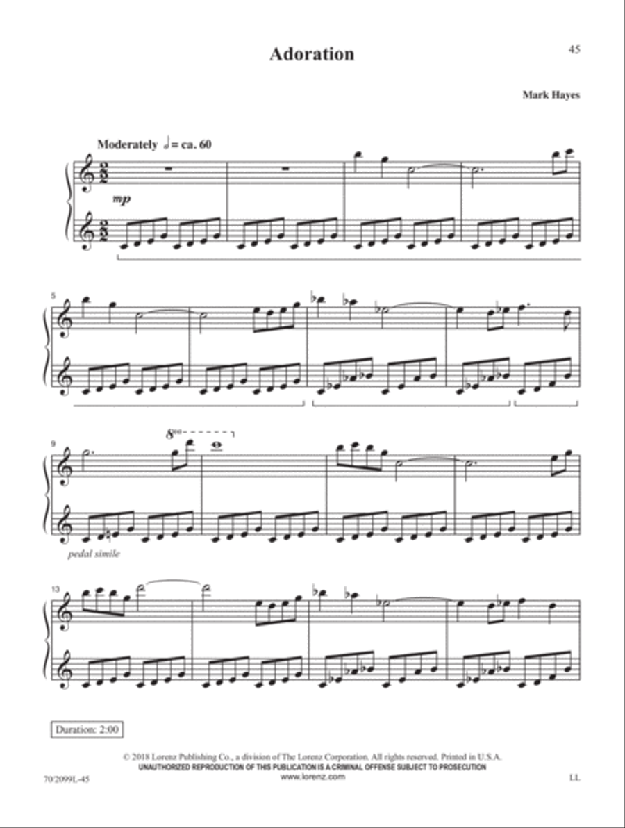 Mark Hayes Miniatures, Vol. 2 Piano Solo scores gallery preview page 15