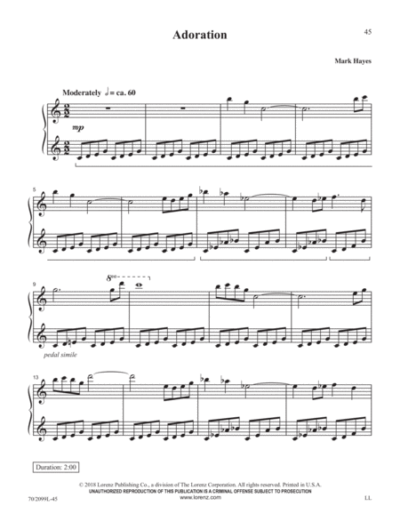 Mark Hayes Miniatures, Vol. 2 by Mark Hayes Piano Solo - Sheet Music