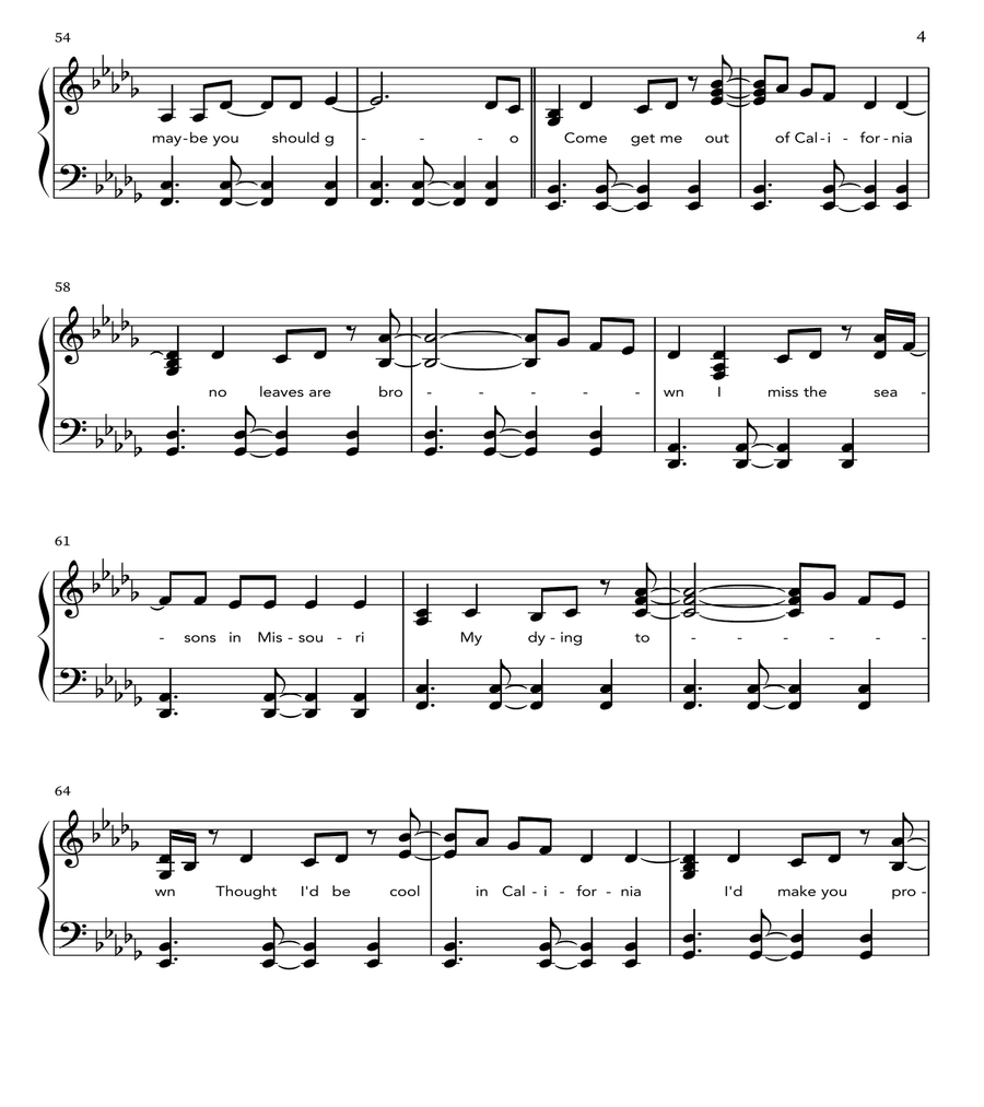 California Piano scores gallery preview page 4