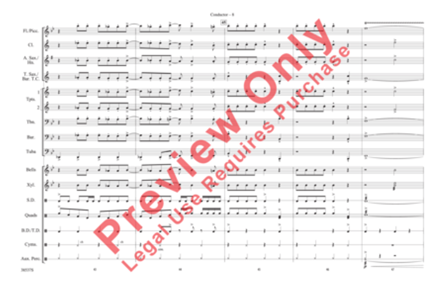 Finale (Don't Feed the Plants) Marching Band scores gallery preview page 9