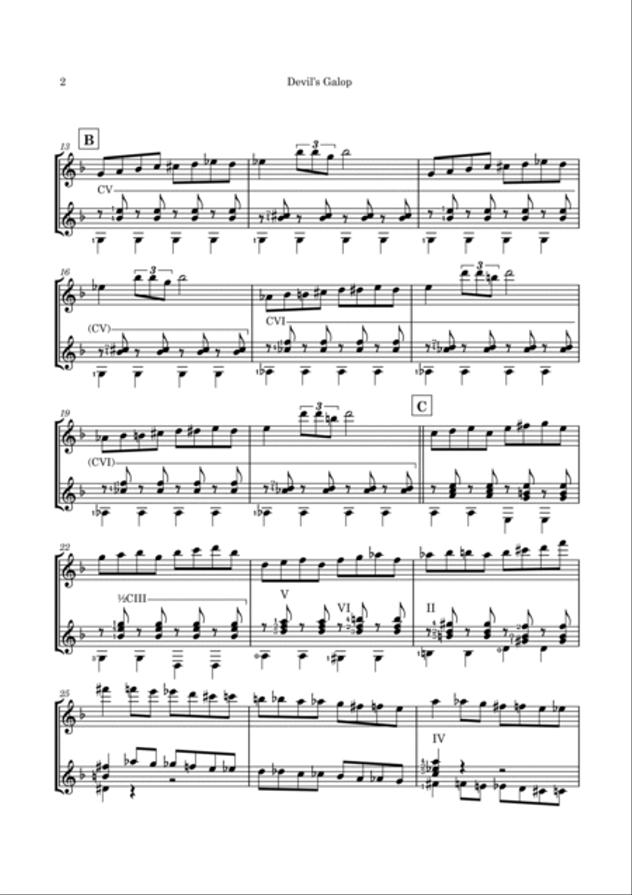 Devil's Galop Guitar scores gallery preview page 5