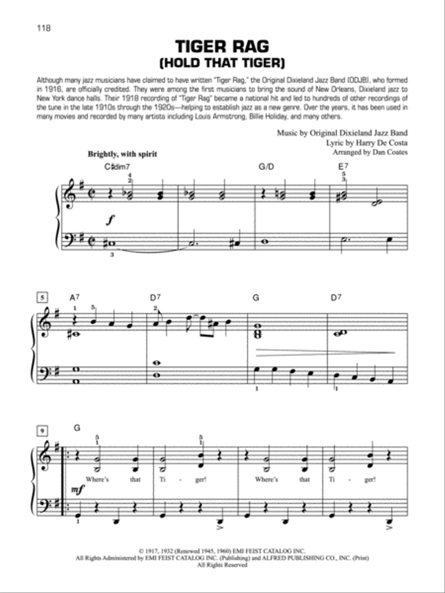 Decade by Decade 1900s, 1910s, 1920s Easy Piano scores gallery preview page 5