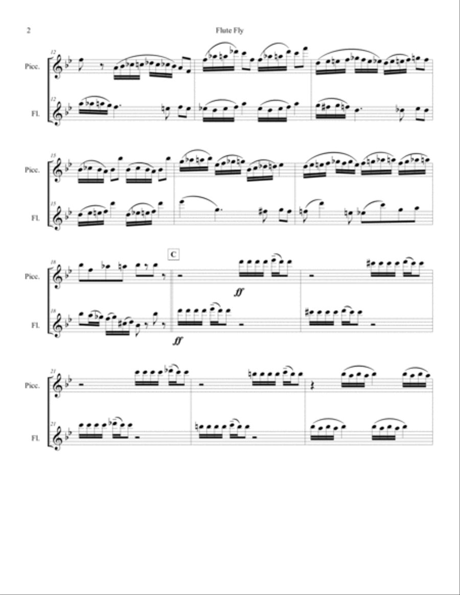 Flute Fly Woodwind Ensemble scores gallery preview page 3
