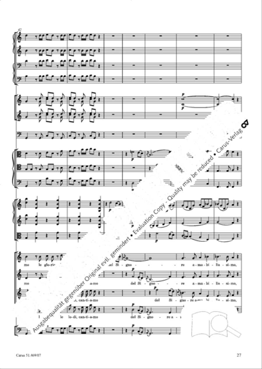Davide penitente 4-Part scores gallery preview page 40
