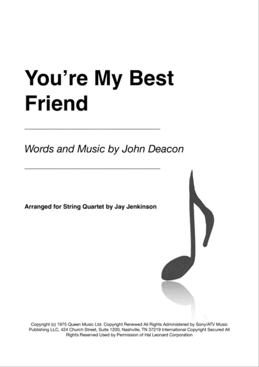 You're My Best Friend String Quartet scores gallery preview page 1
