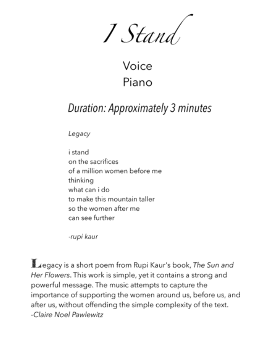 I Stand Alto Voice scores gallery preview page 4