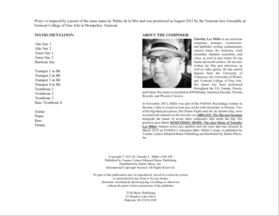 Winter Jazz Ensemble scores gallery preview page 2