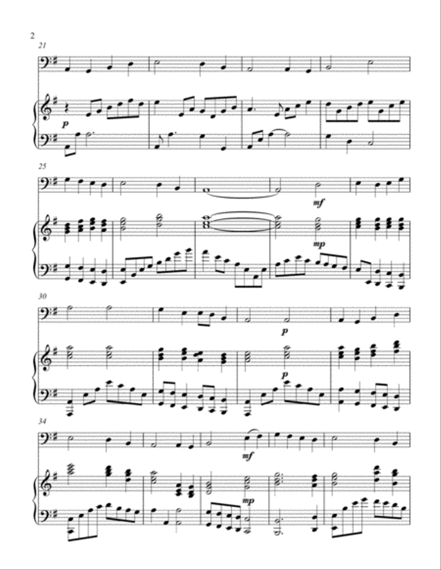 A Savior's Love (bass C instrument solo) Euphonium scores gallery preview page 3
