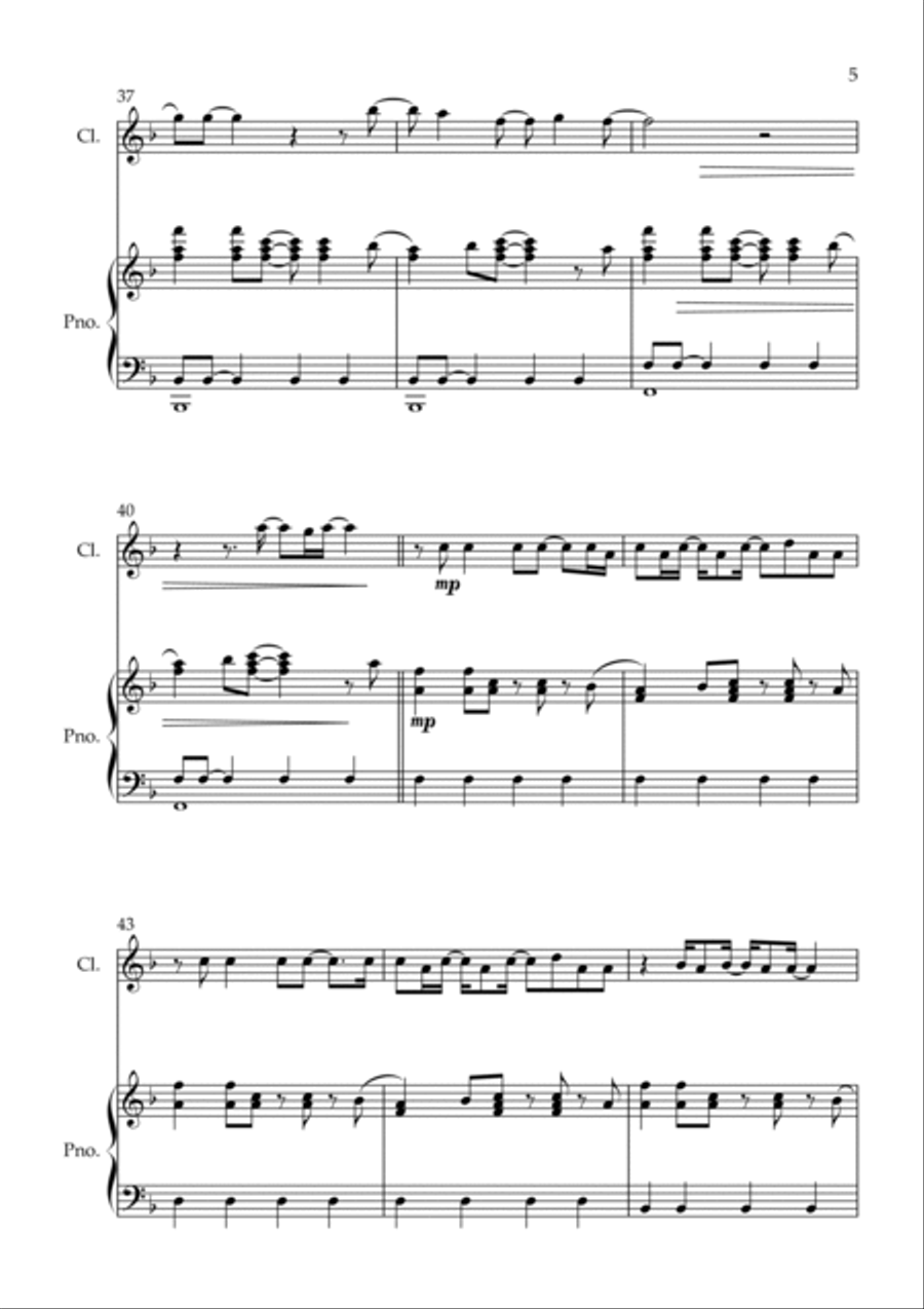 Just The Way You Are B-Flat Clarinet scores gallery preview page 5